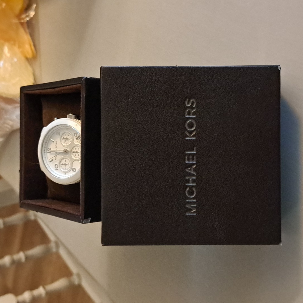 Michael Kors white ceramic watch